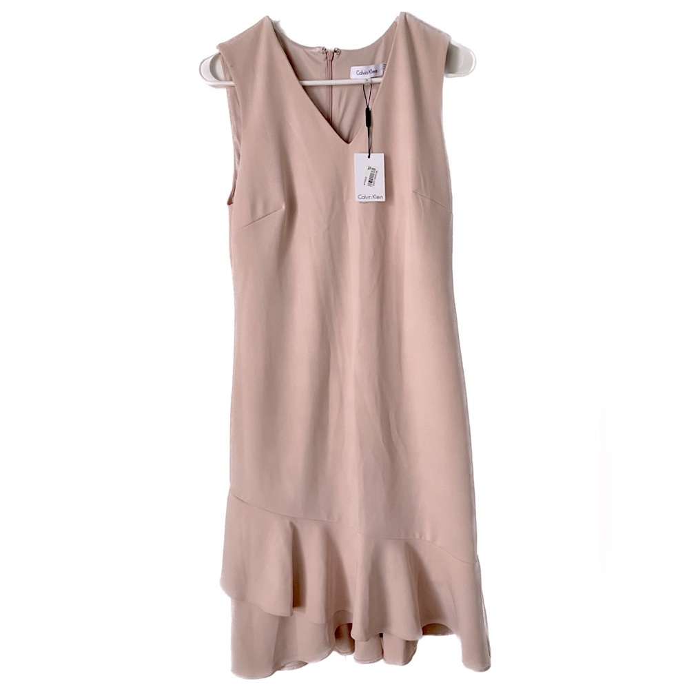 CALVIN KLEIN RUFFLE PINK DRESS - Picture 2 of 5